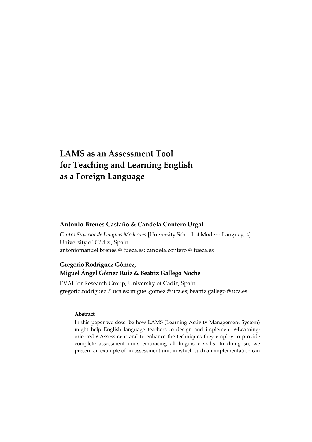 13: LAMS As an Assessment Tool for Teaching and Learning English As a Foreign Language 215