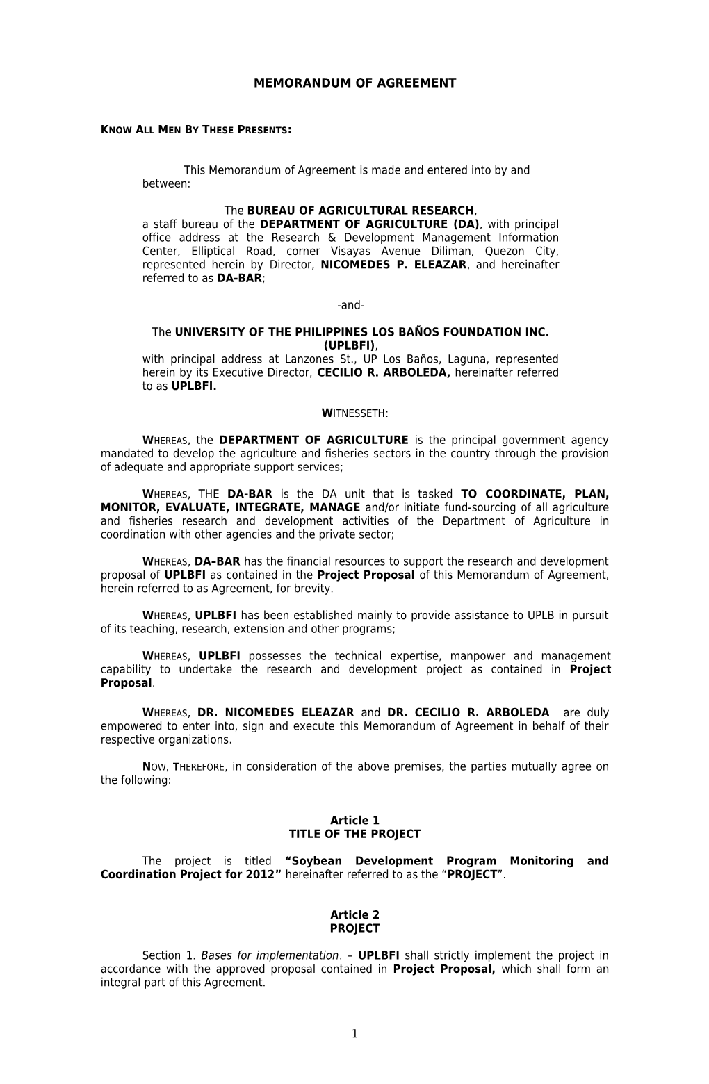 Memorandum of Agreement s6