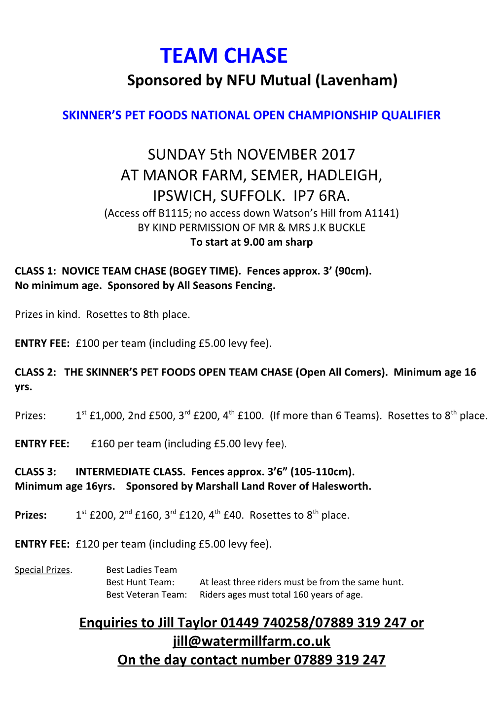 Skinner S Pet Foods National Open Championship Qualifier