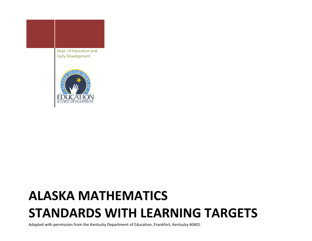 Alaska Mathematics Standards