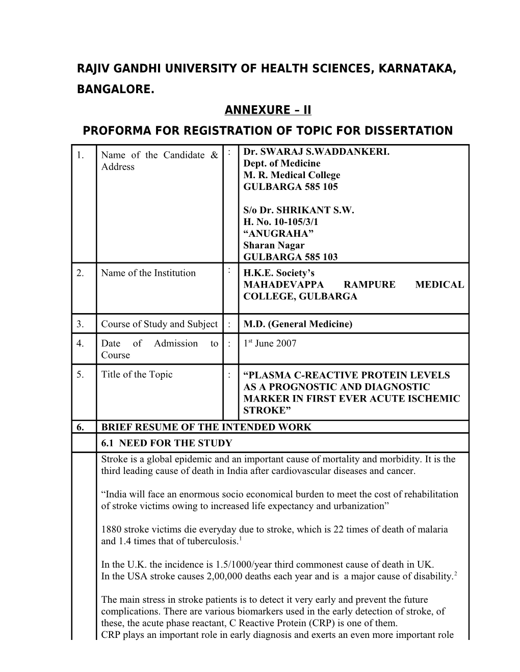 Rajiv Gandhi University of Health Sciences, Karnataka, Bangalore s26