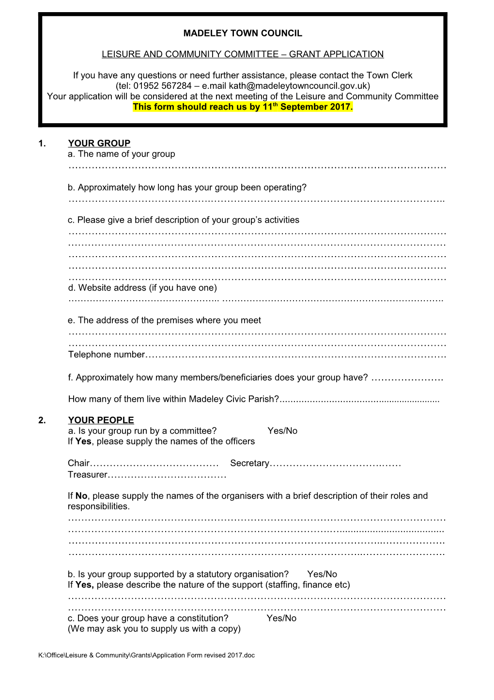 Madeley Parish Council