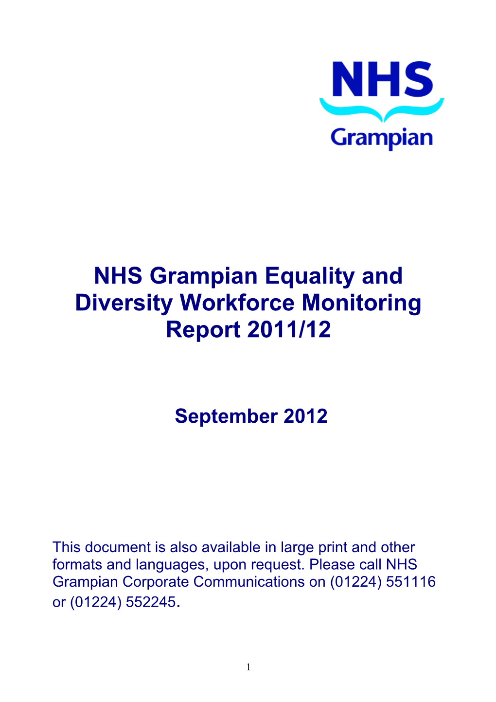 Item 10.1.2 for 2 Oct 2012 Equality and Workforce Report