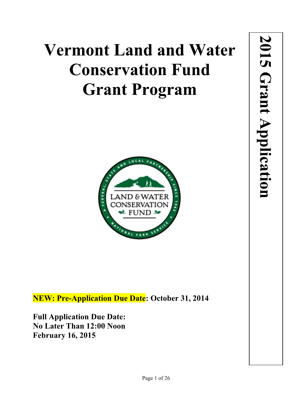 Vermont Land and Water Conservation Fund
