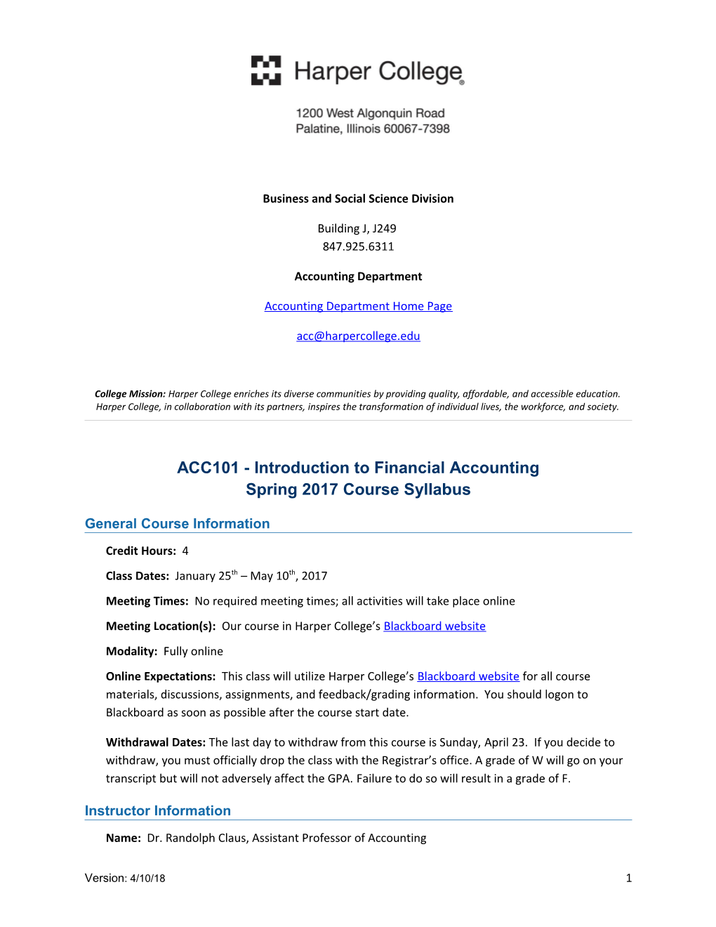 ACC101 - Introduction to Financial Accounting