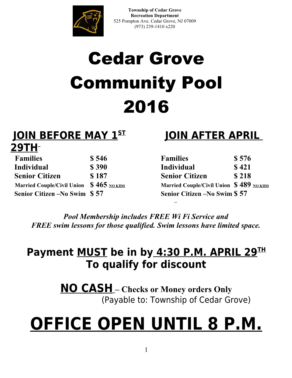 Township of Cedar Grove