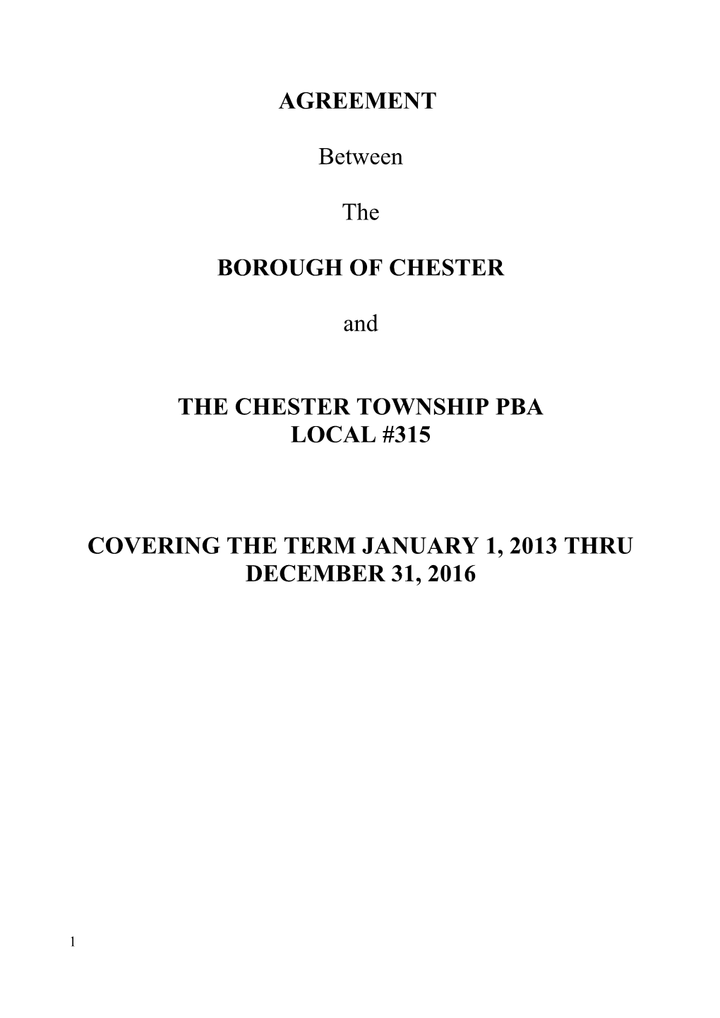 The Chester Township Pba