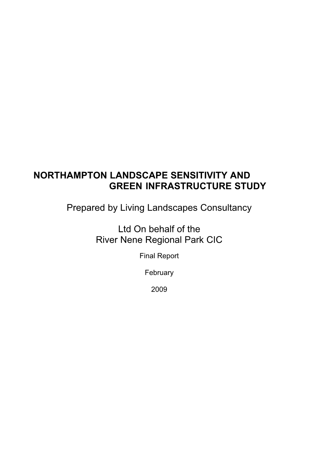 Northampton LSGI Final Draft 10.03.09