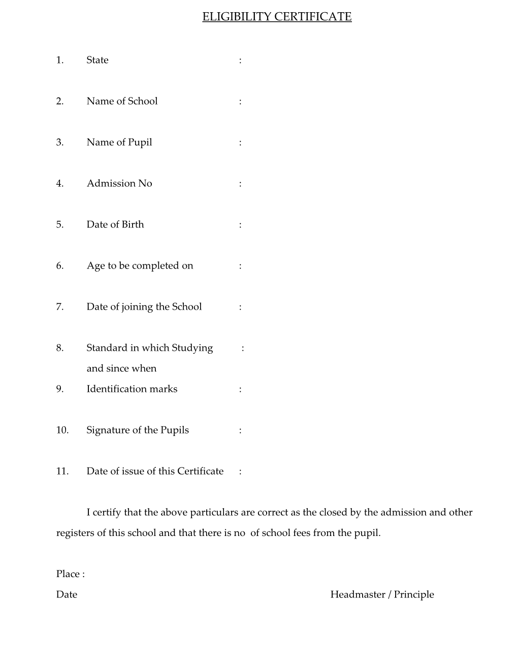 First Year Higher Seconadry Examination March 2005