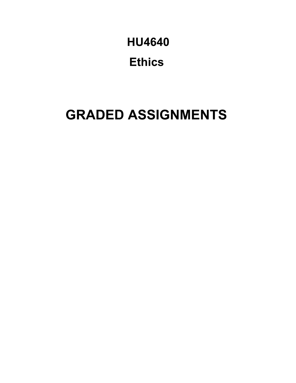 Graded Assignments