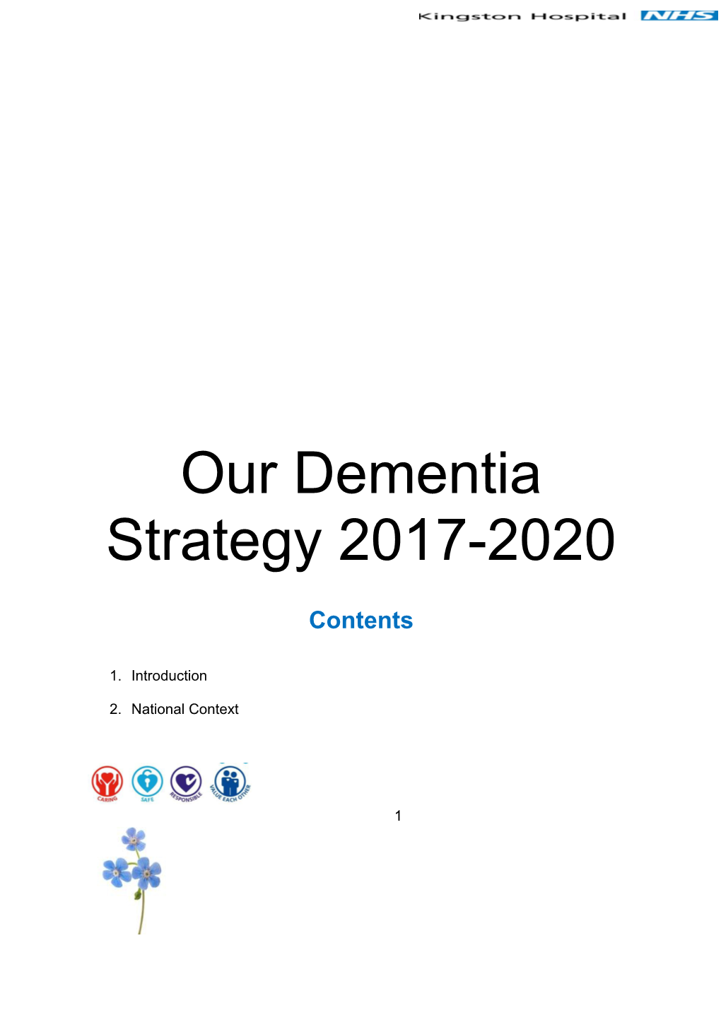 Our Dementia Strategy 2017-2020
