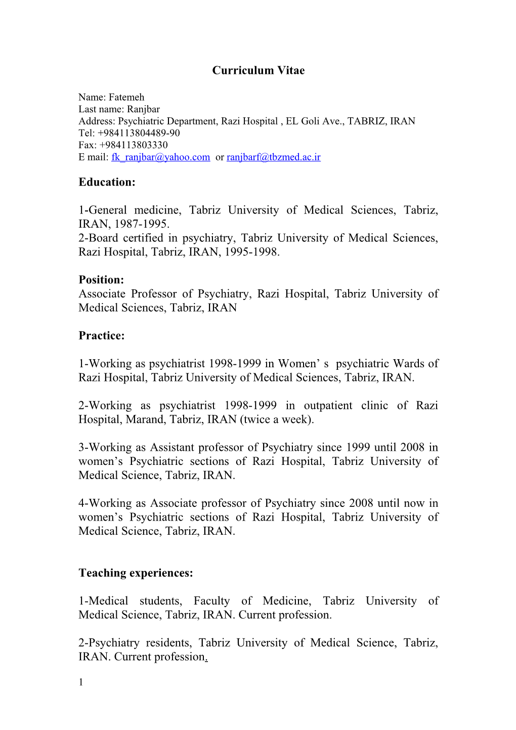 Curriculum Vitae s411