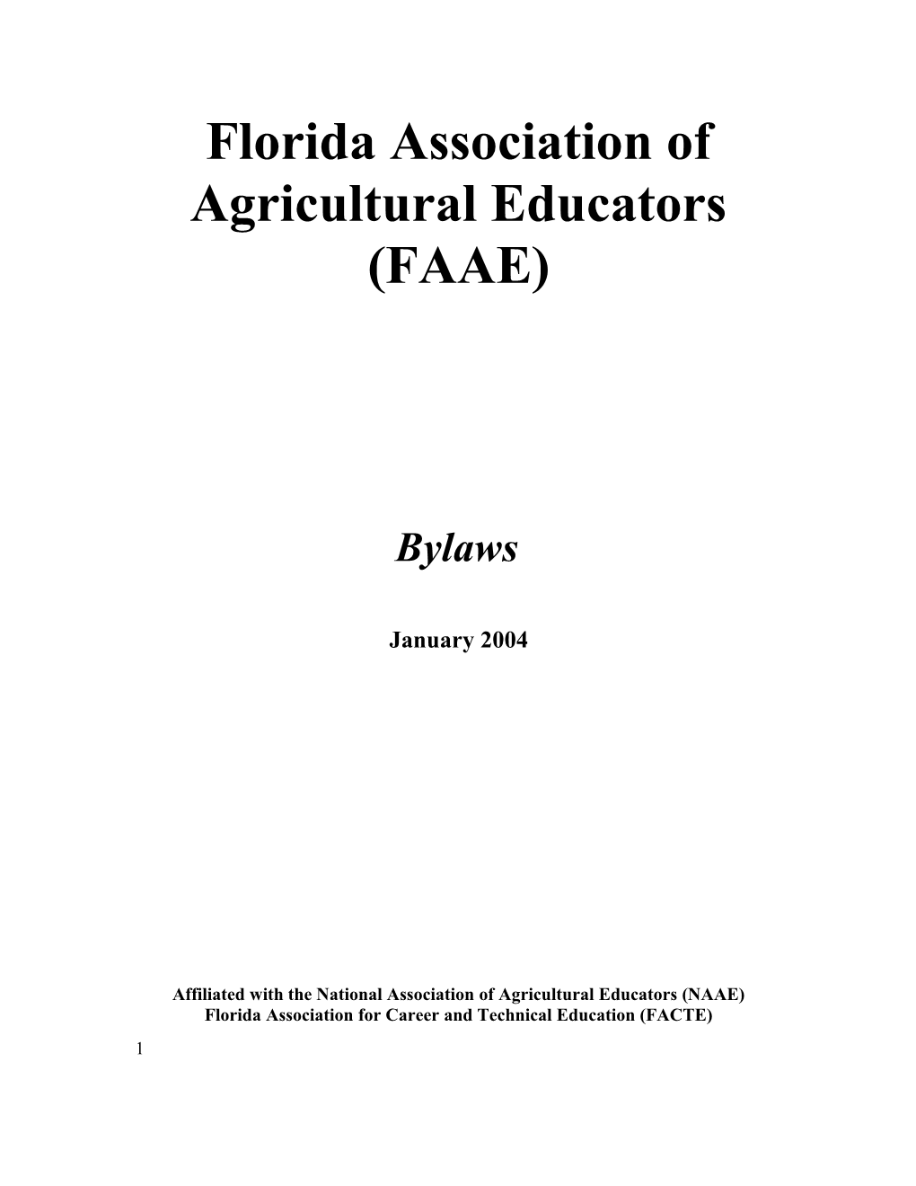 Florida Association of Agriculture Educators