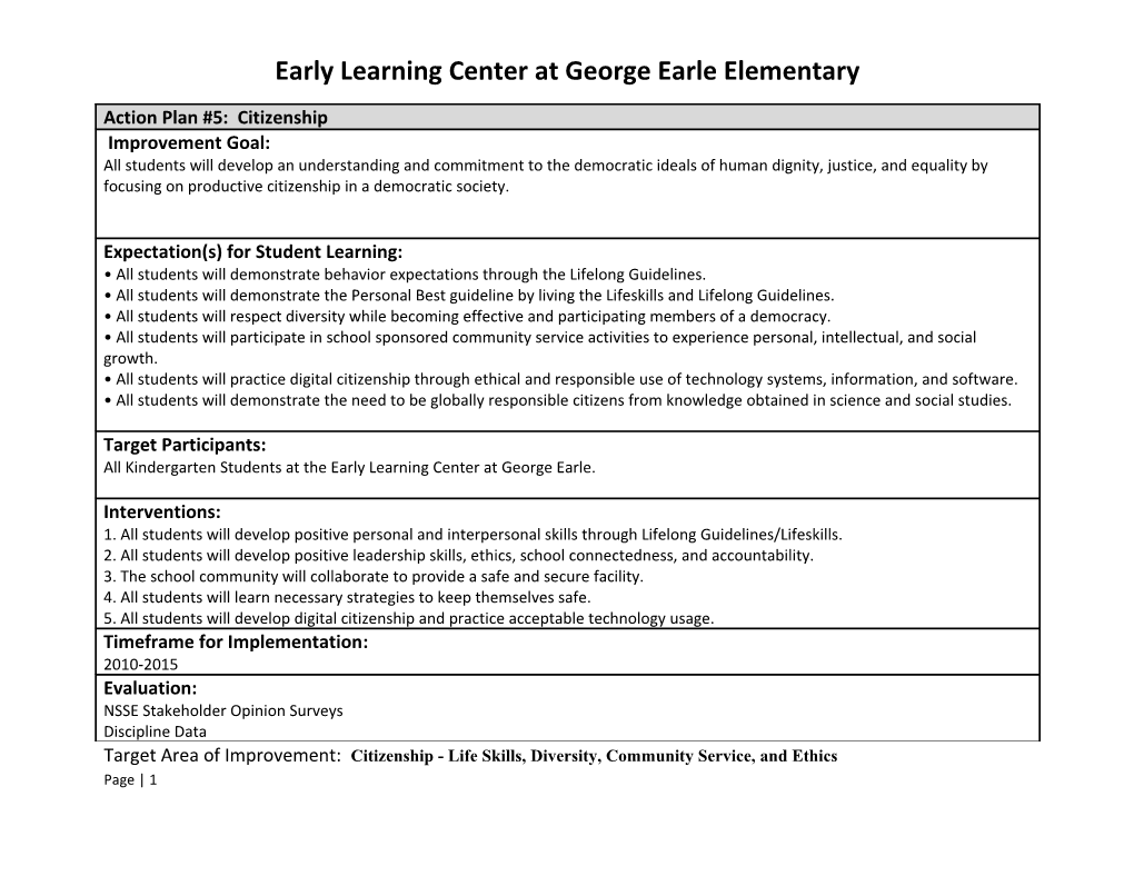 Early Learning Center at George Earle Elementary
