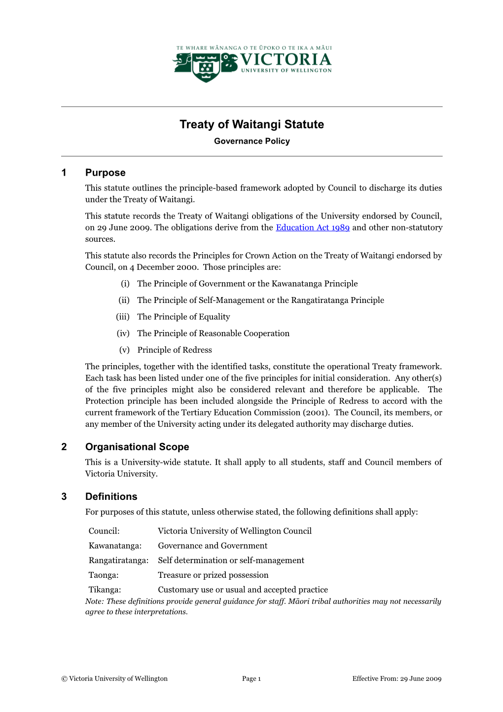 Treaty of Waitangi Statute