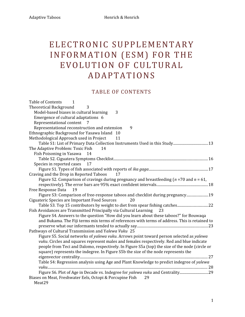 Adaptive Taboos Henrich & Henrich