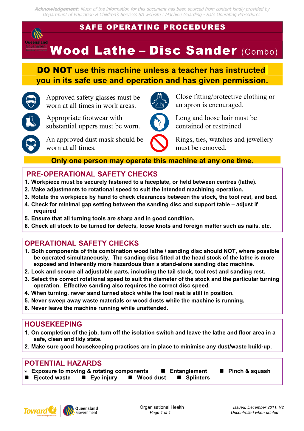 Safety Operating Procedure s2