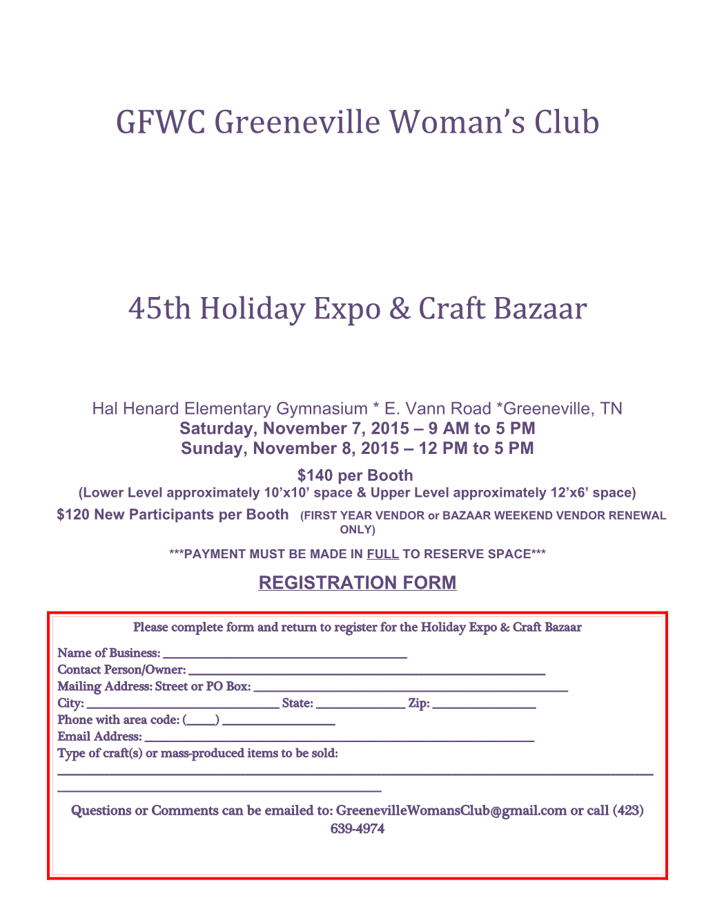 Greeneville Woman S Club