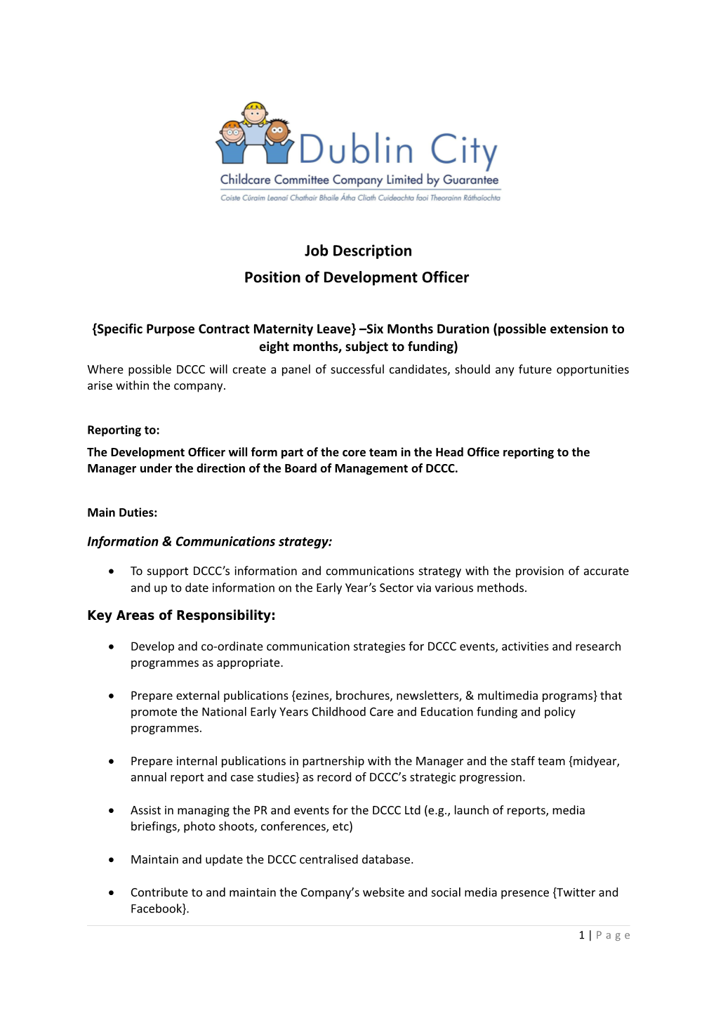 Position of Development Officer