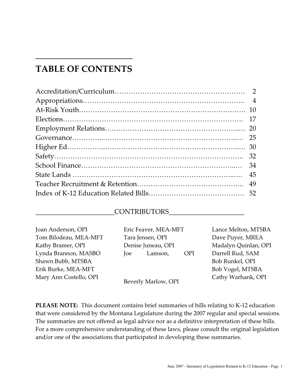 Table of Contents s114