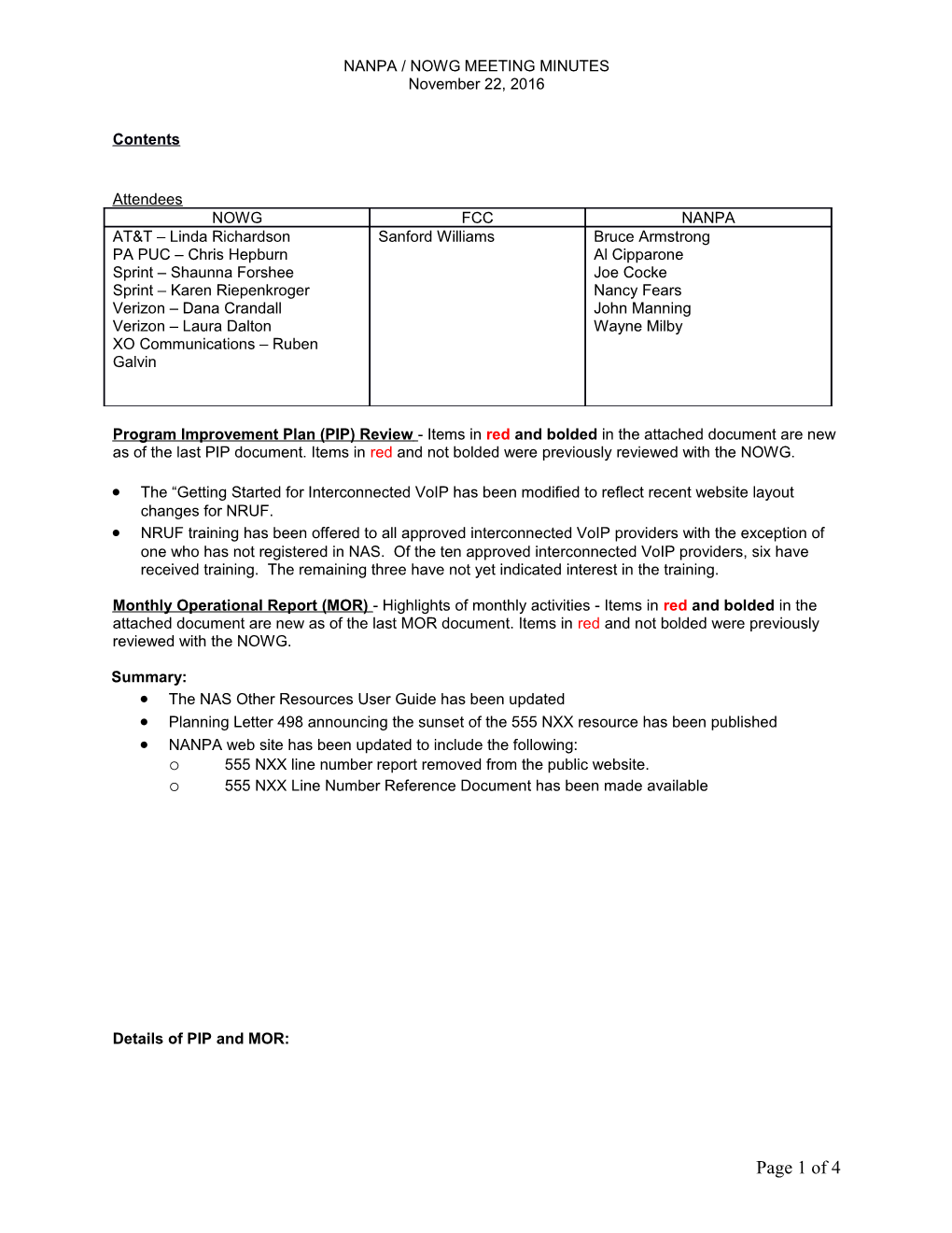 Nanpa / Nowg Meeting Minutes