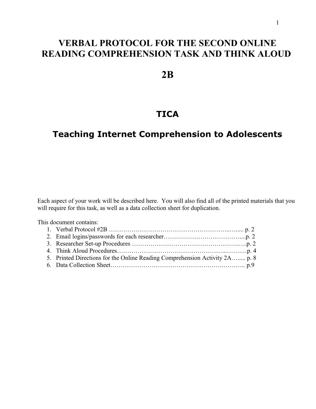 Final Assessment Protocol