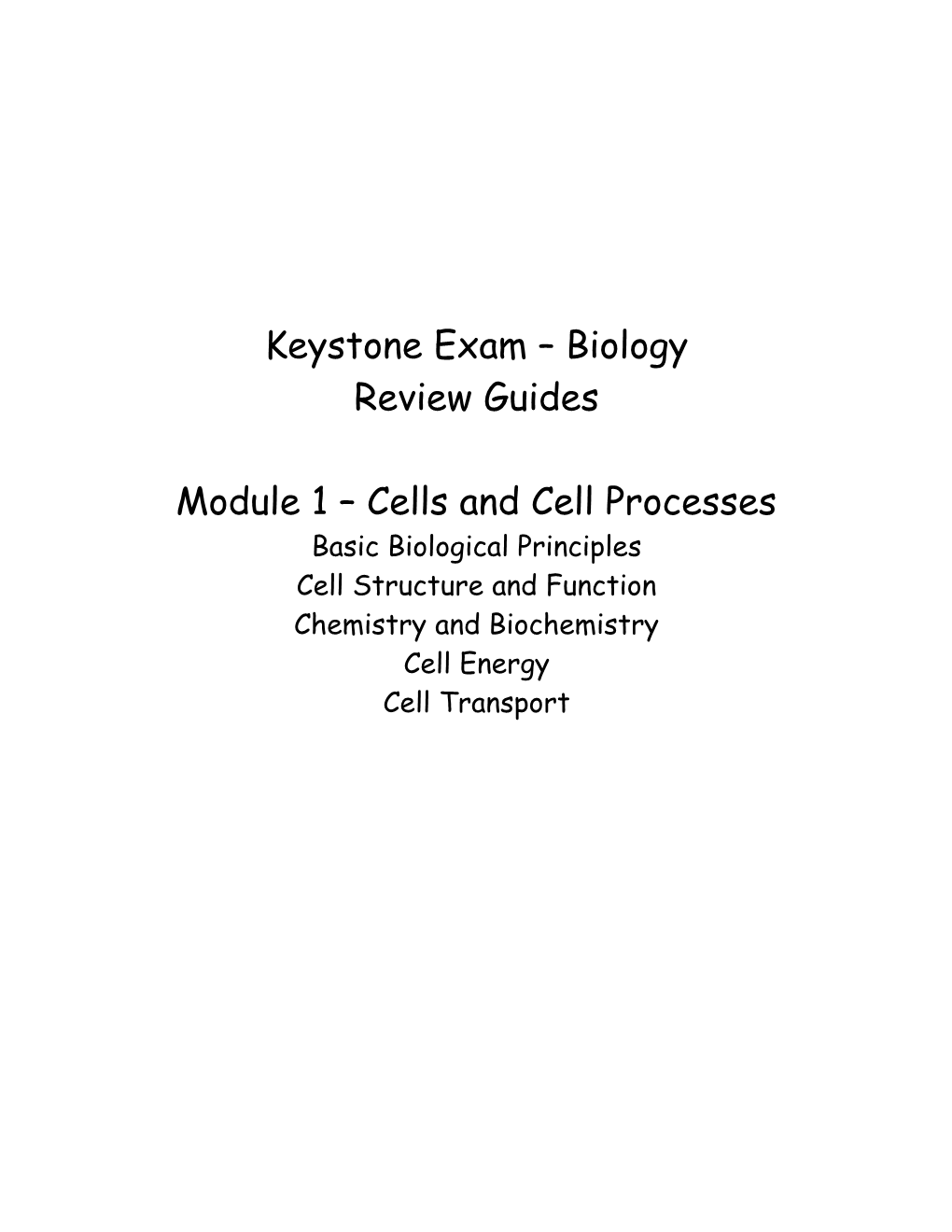 Topic 1: Biochemistry and the Molecules of Life