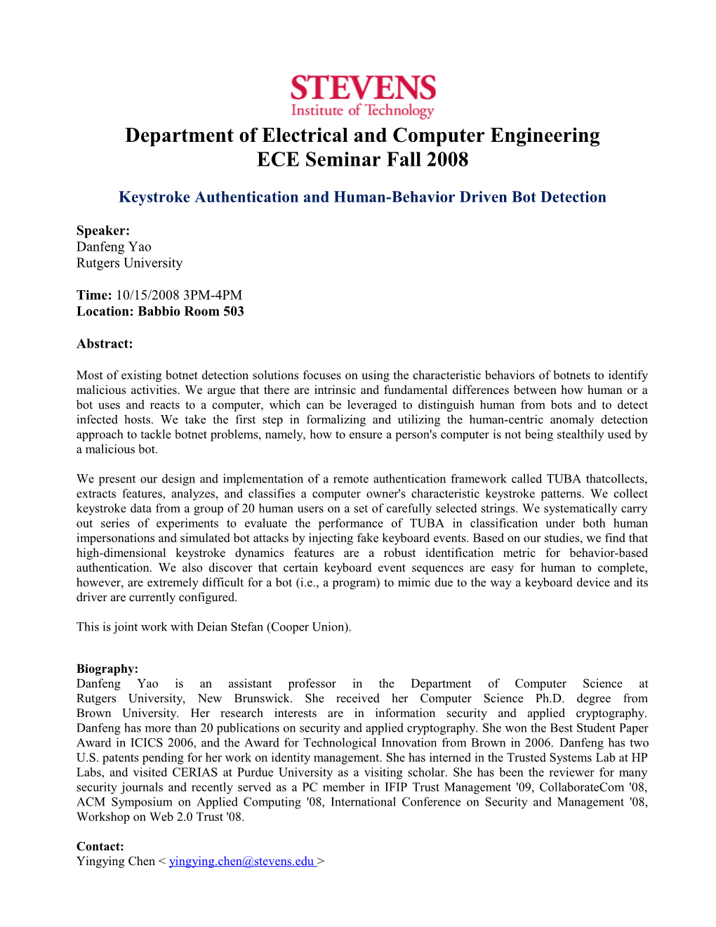 CS-ECE Joint Seminar