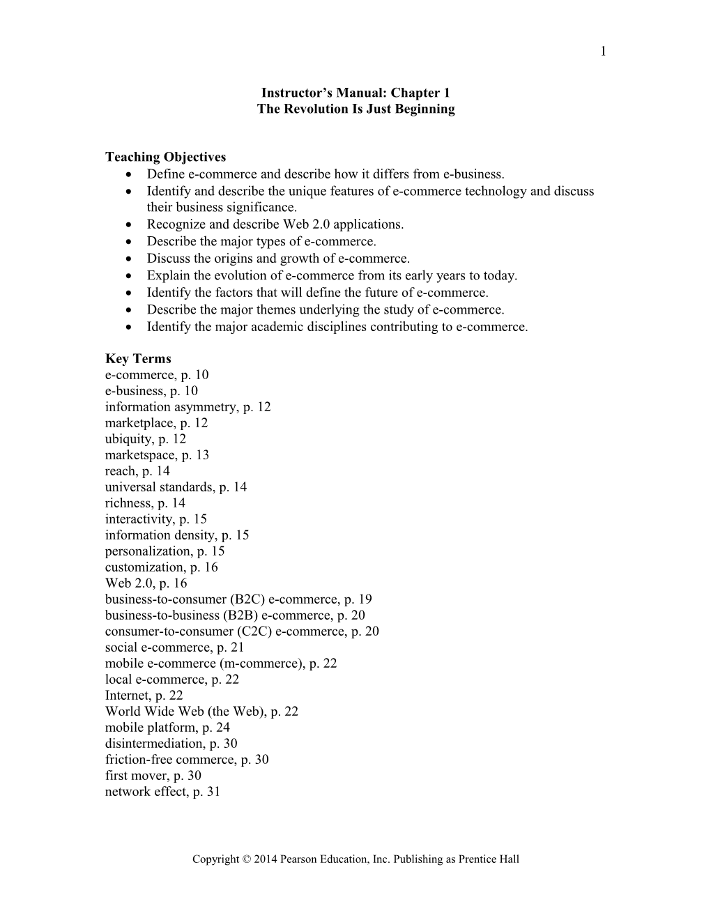 Instructor's Manual Chapter 1