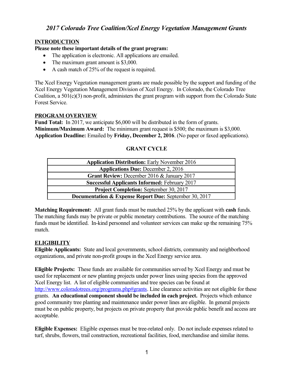 1998 Colorado Tree Coalition