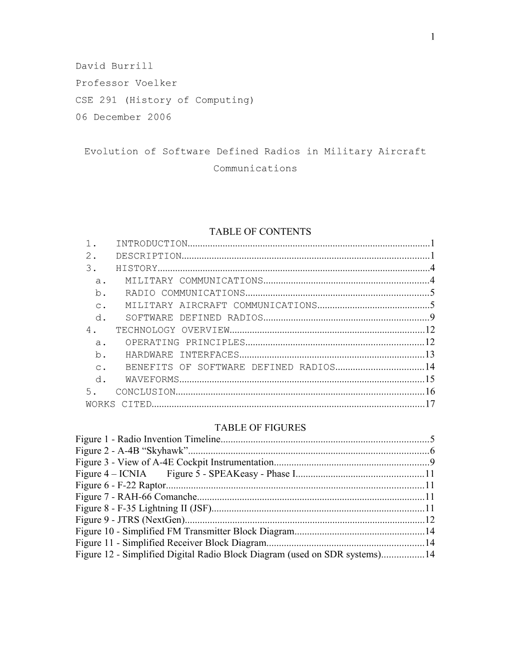 Evolution of Software Defined Radios in Military Aircraft Communications