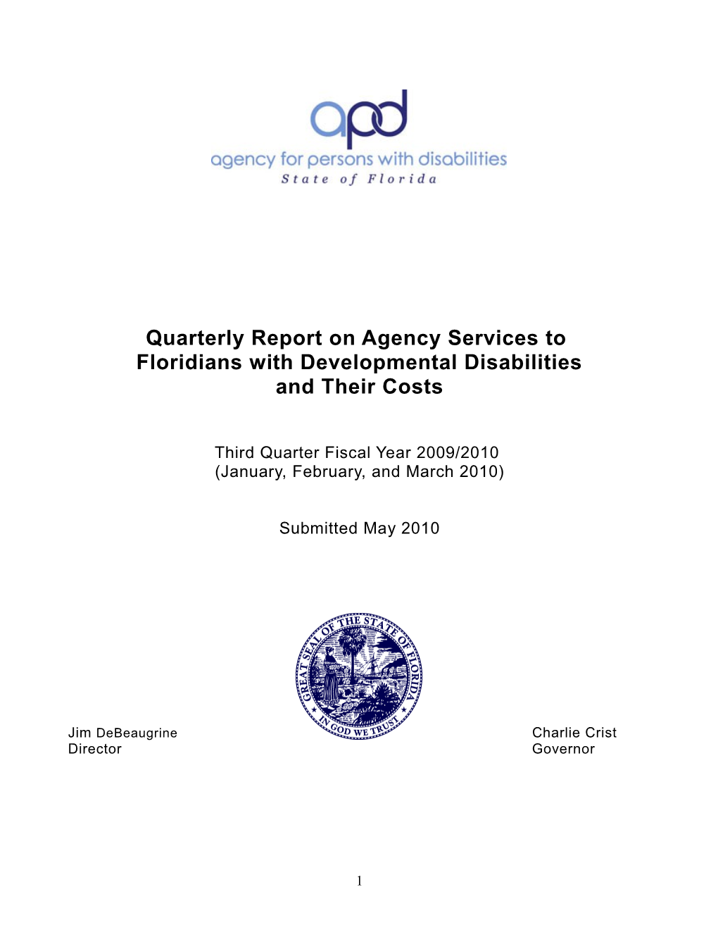 Quarterly Report on Agency Services To s2