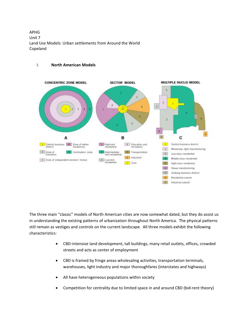 Land Use Models: Urban Settlements from Around the World