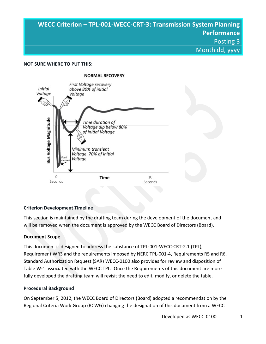 WECC-0100 Posting 3 TPL-001-WECC-CRT-3 - Clean for 7-23-2015