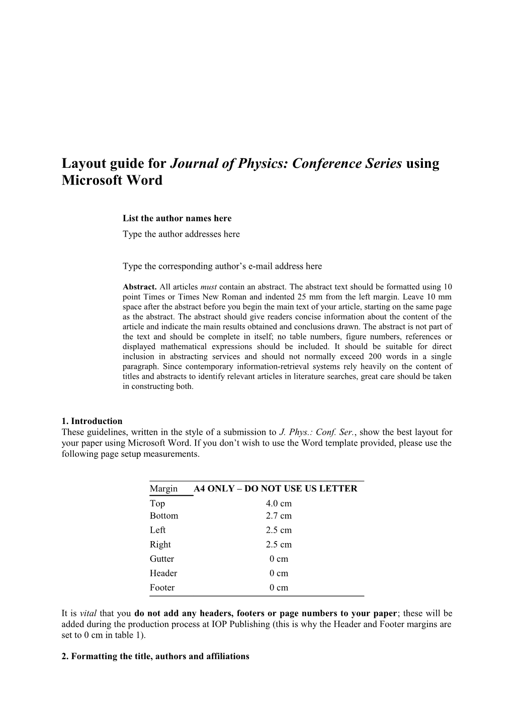 Open Access Proceedings Journal of Physics: Conference Series s2