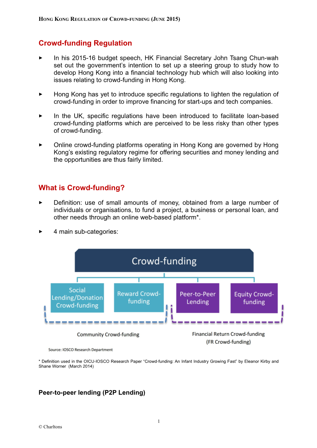 Hong Kong Regulation of Crowd-Funding (June 2015)