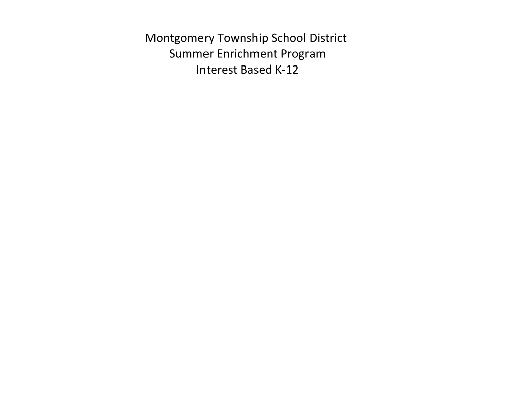 Montgomery Township School District