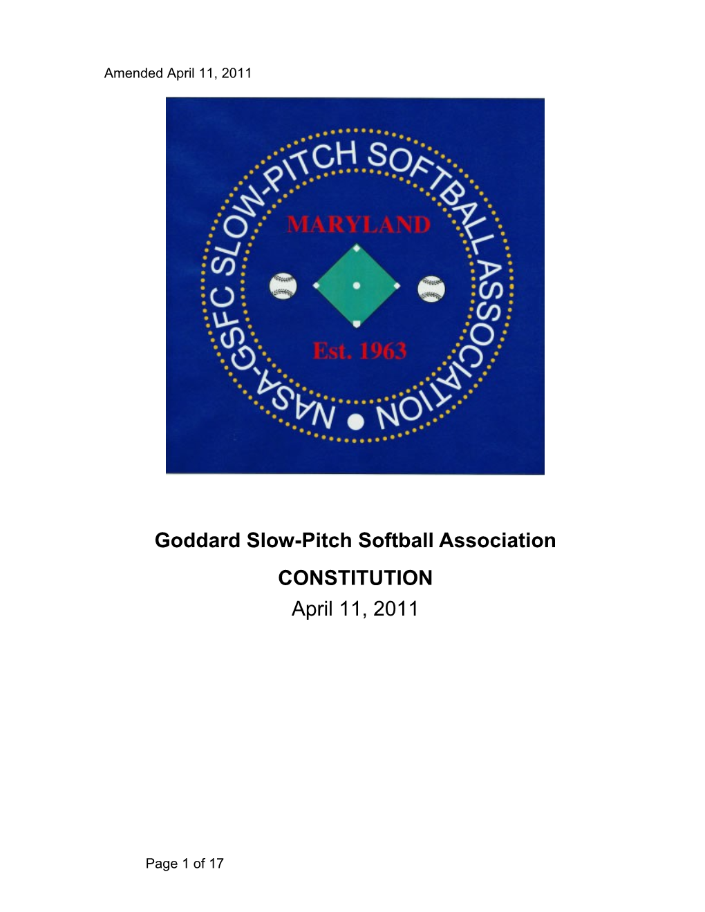 Goddard Slow-Pitch Softball Association