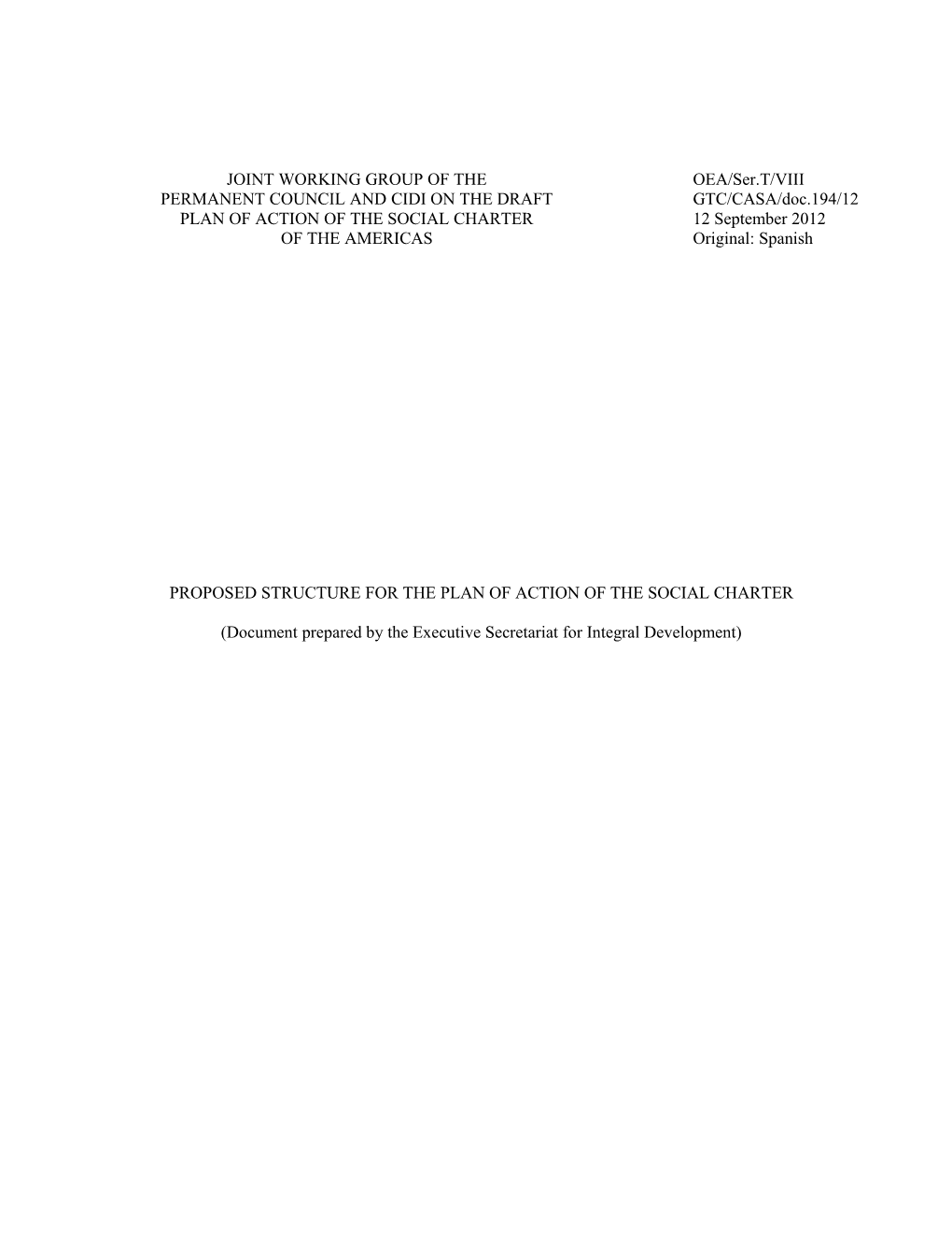 Documento Base Para La Elaboracion Del Plan De Accion De La Carta Social