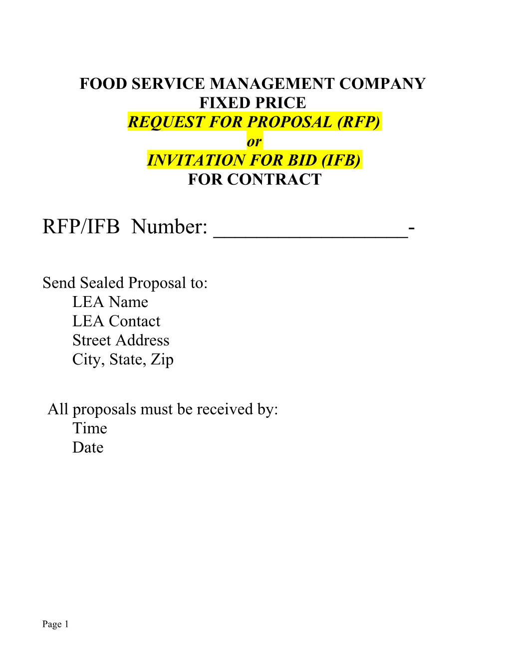 Food Service Management Company s1