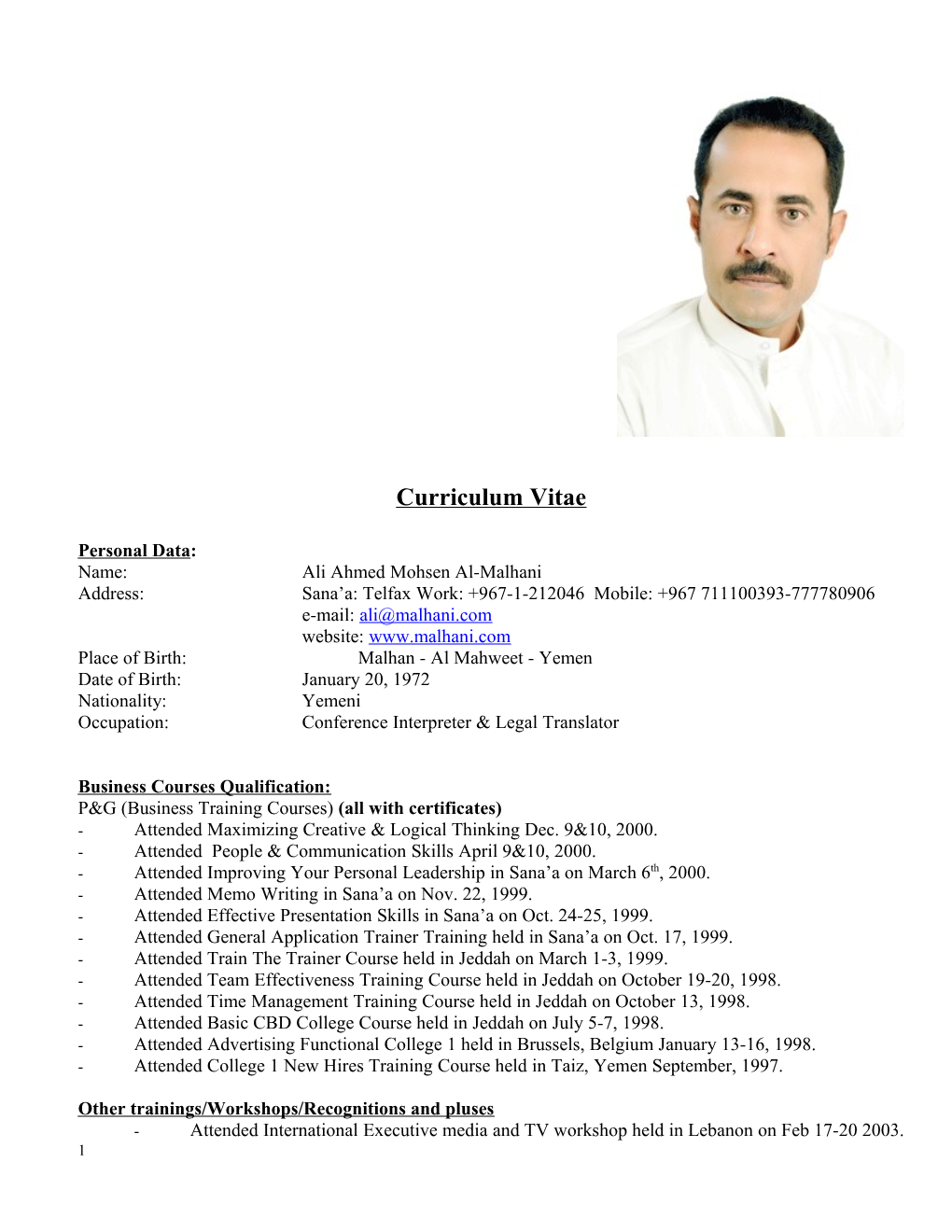 Curriculum Vitae s367