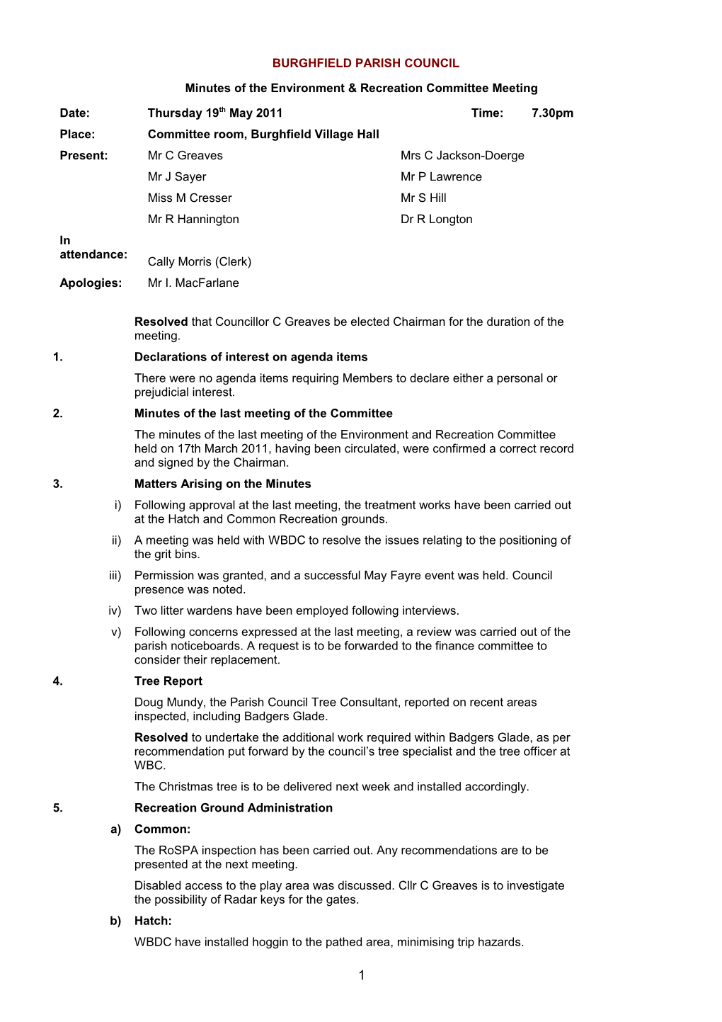 Silchester Parish Council