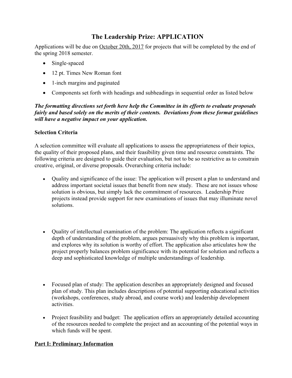 The 2006 Perito Award Application Form