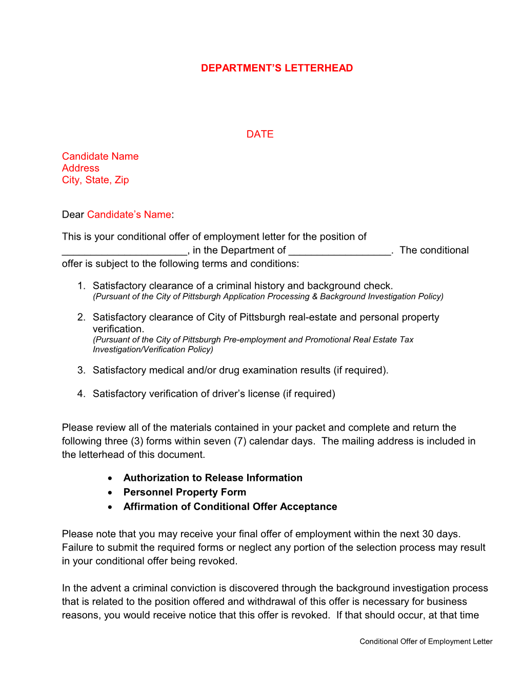 Department S Letterhead