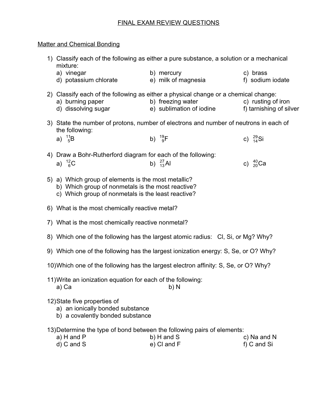 Final Exam Review Questions s1