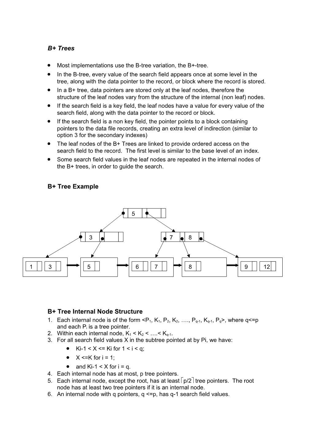 Most Implementations Use the B-Tree Variation, the B+-Tree