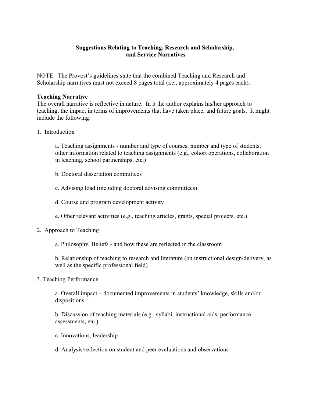 Martin: Attached Are the Recommended Changes to the Faculty Evaluation Self-Reporting System