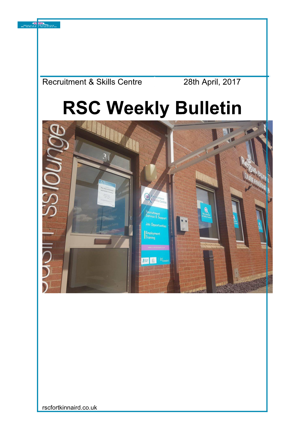 RSC Weekly Bulletin