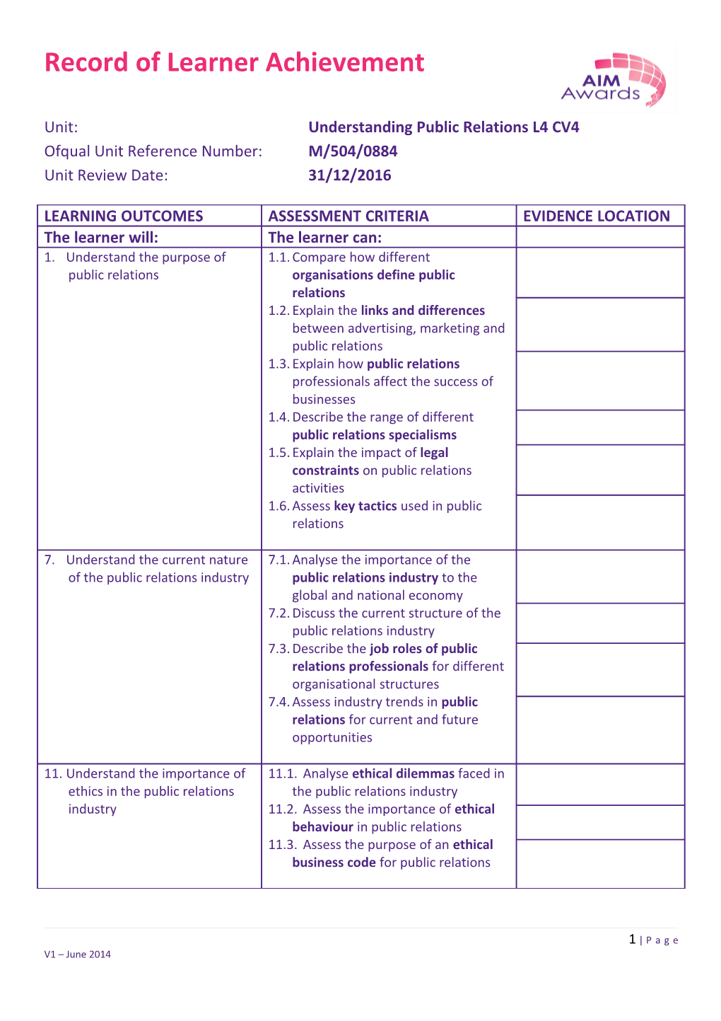 Assessment Requirements s5