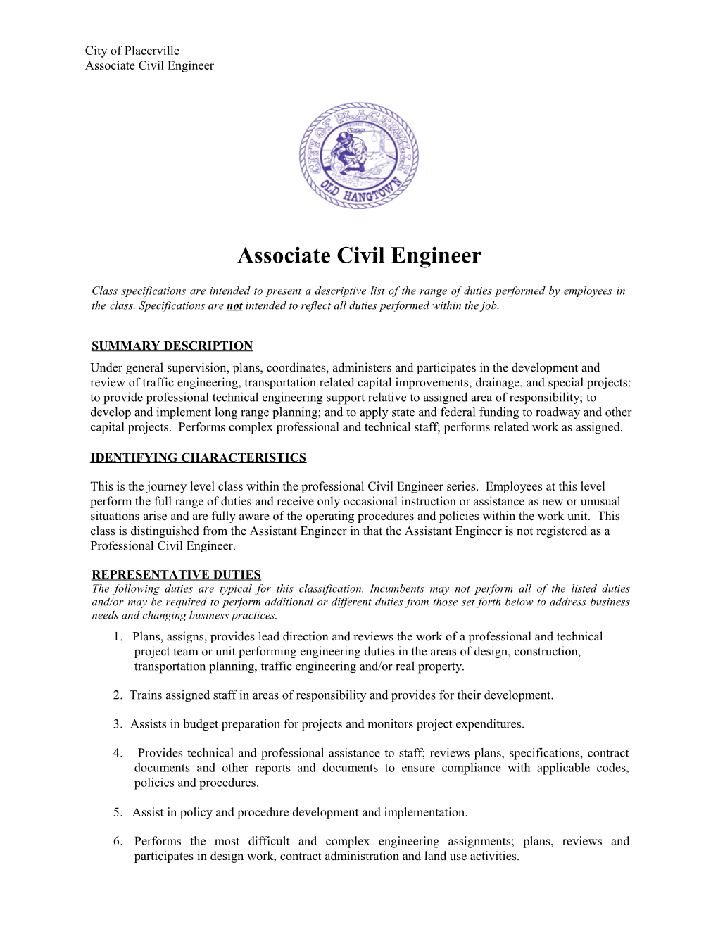 Associate Civil Engineer